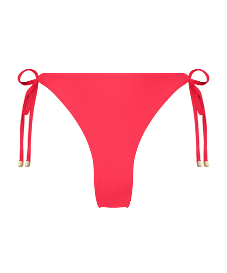 Doha High-Leg Bikini Bottoms, Red