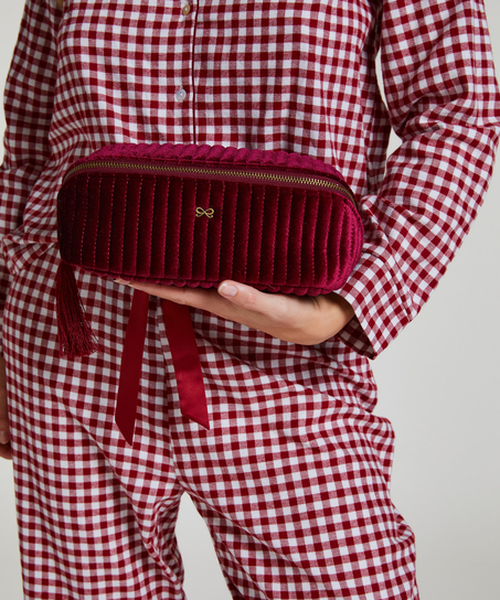 Velvet Make-Up Bag, Red