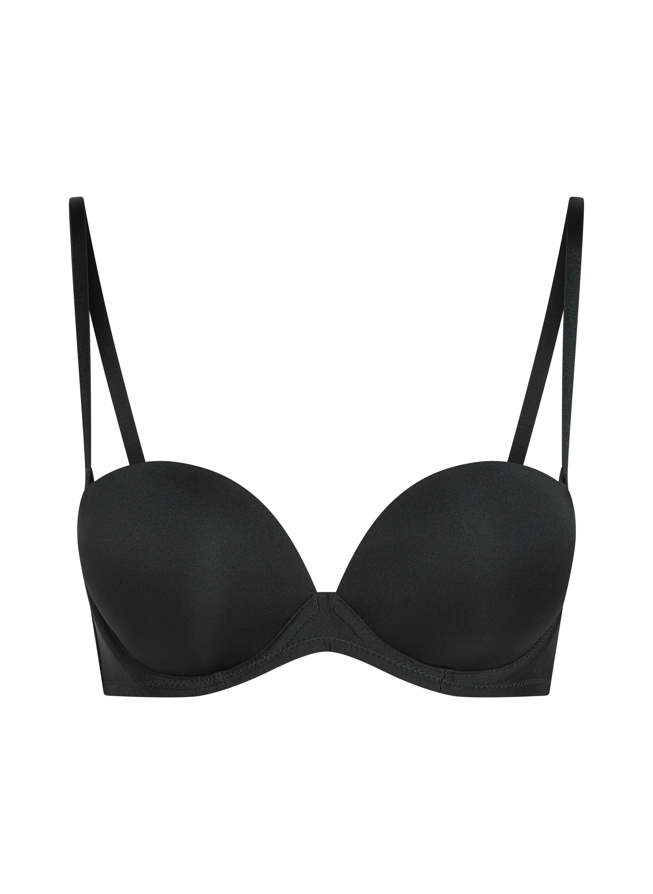 Padded Underwired Strapless Maximizer Bra, Black