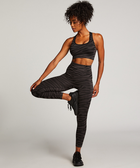 HKMX High Waisted Seamless Sports Legging, Black