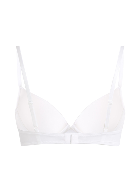 Plunge Padded Underwired Bra, White