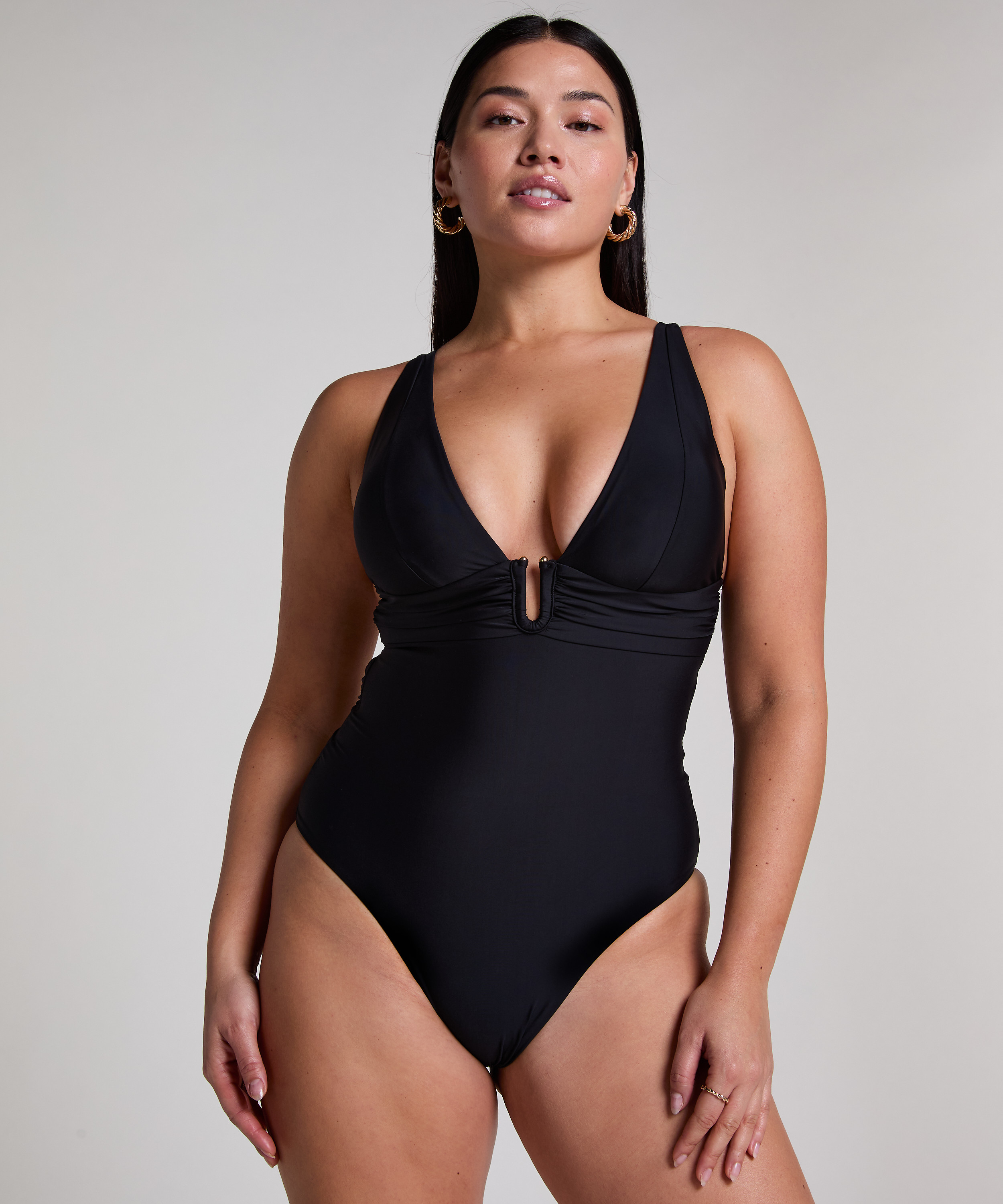 Luna Shaping Swimsuit, Black, main