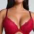 Marine Padded Underwired Push-Up Bra, Red