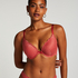 Marine Padded Underwired Push-Up Bra, Red