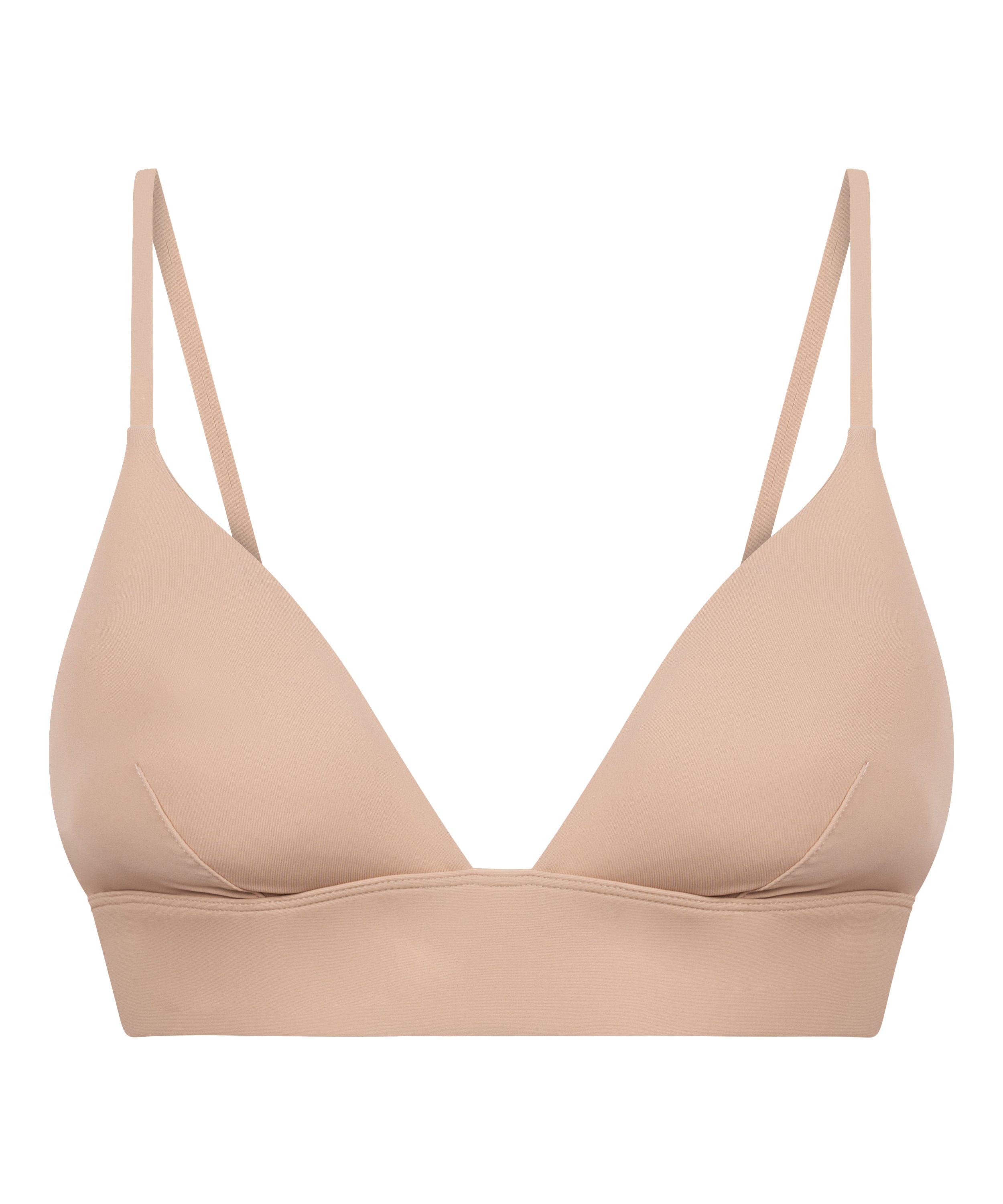 Smooth Triangle Bralette, Beige, main
