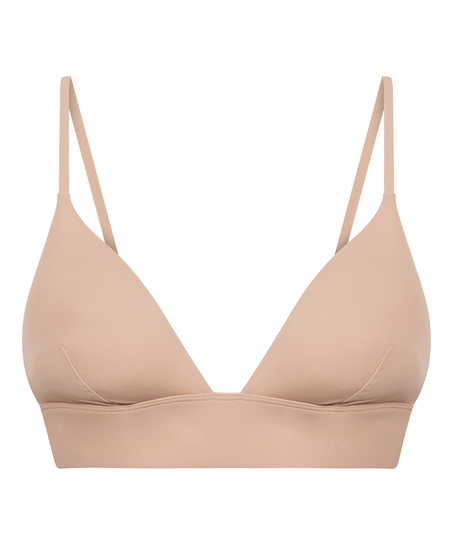 Smooth Triangle Bralette, Beige