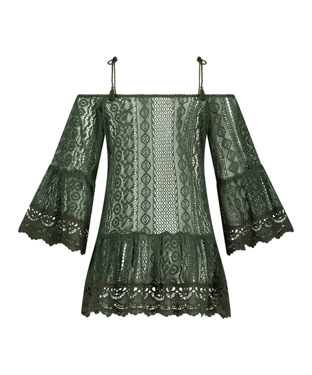 Lace Trim tunic, Green
