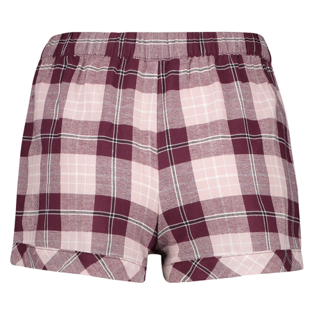 Twill Check shorts, Red