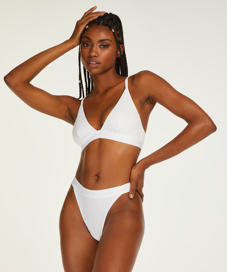 Cutie Triangle Bralette, White