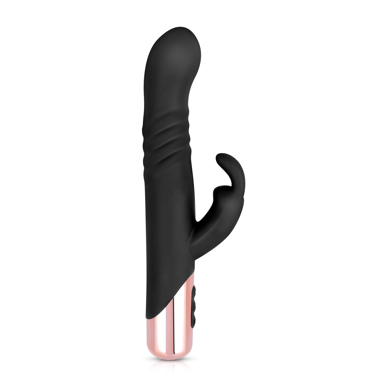 Rosy Gold Rabbit Vibrator, Black Rosy Gold Rabbit Vibrator, Black