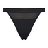 Mesh cheeky bikini bottoms, Black