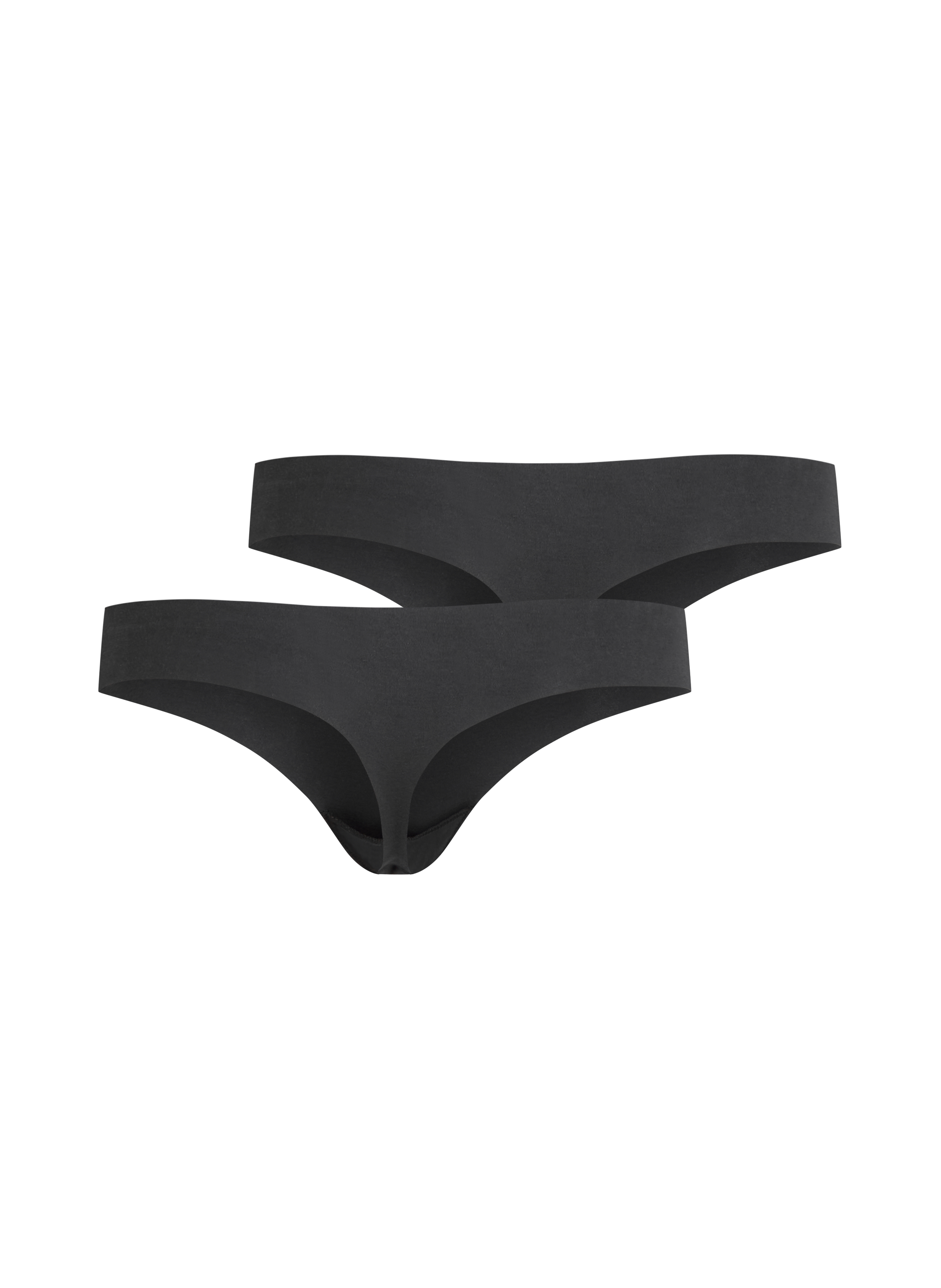 3-Pack Invisible Thong, Black, main
