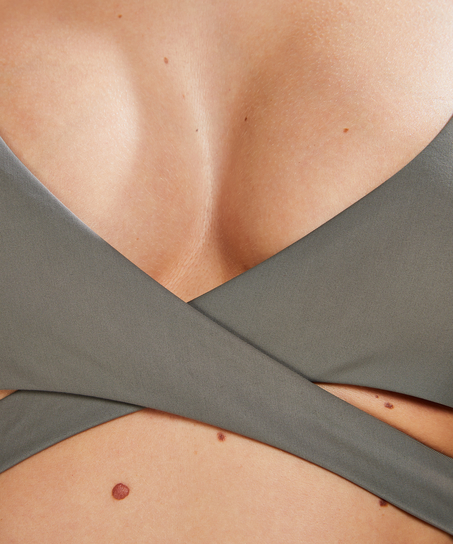 Tribe triangle bikini top, Green