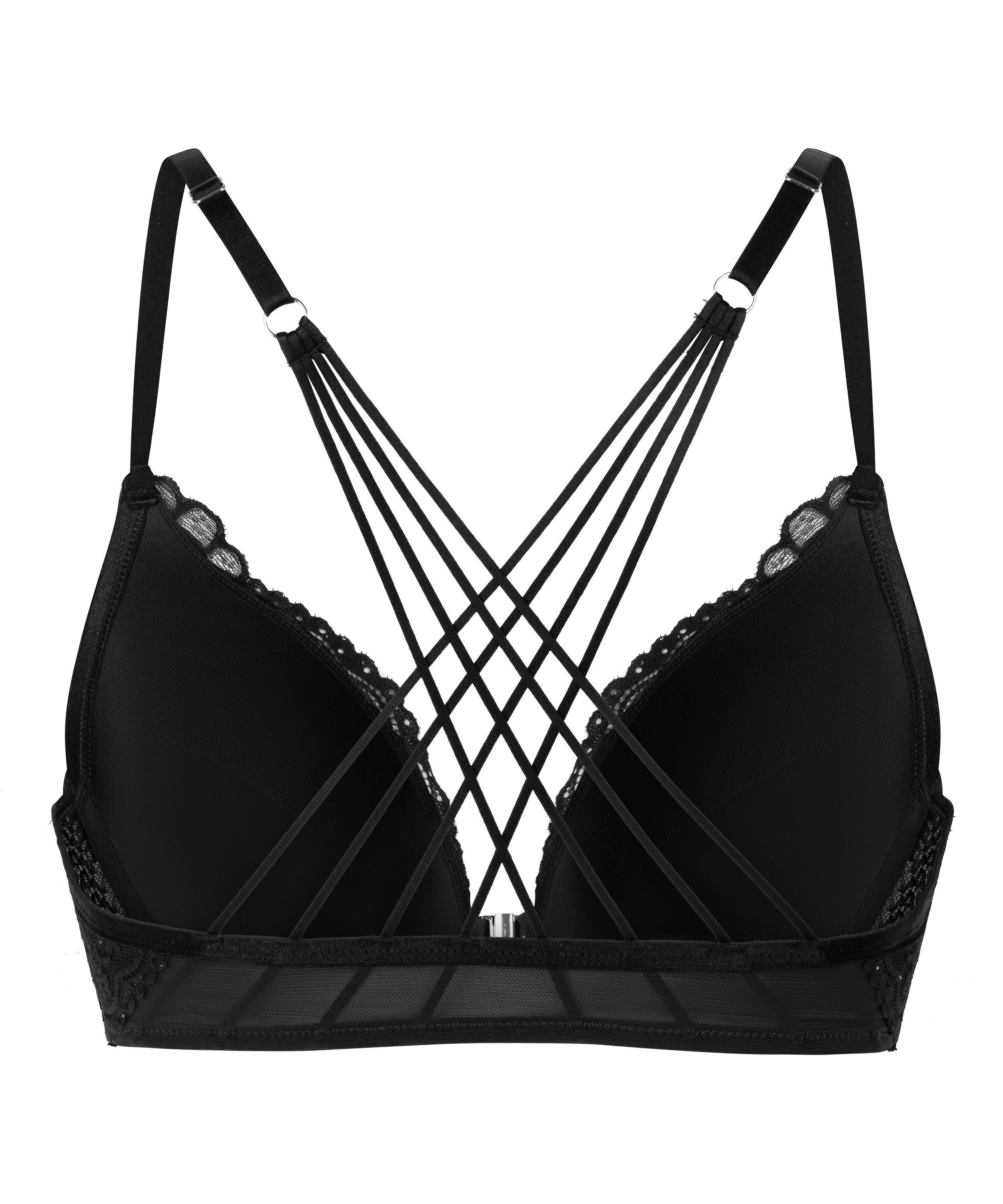 Sabrina Padded Underwired Push-Up Bra, Black, main