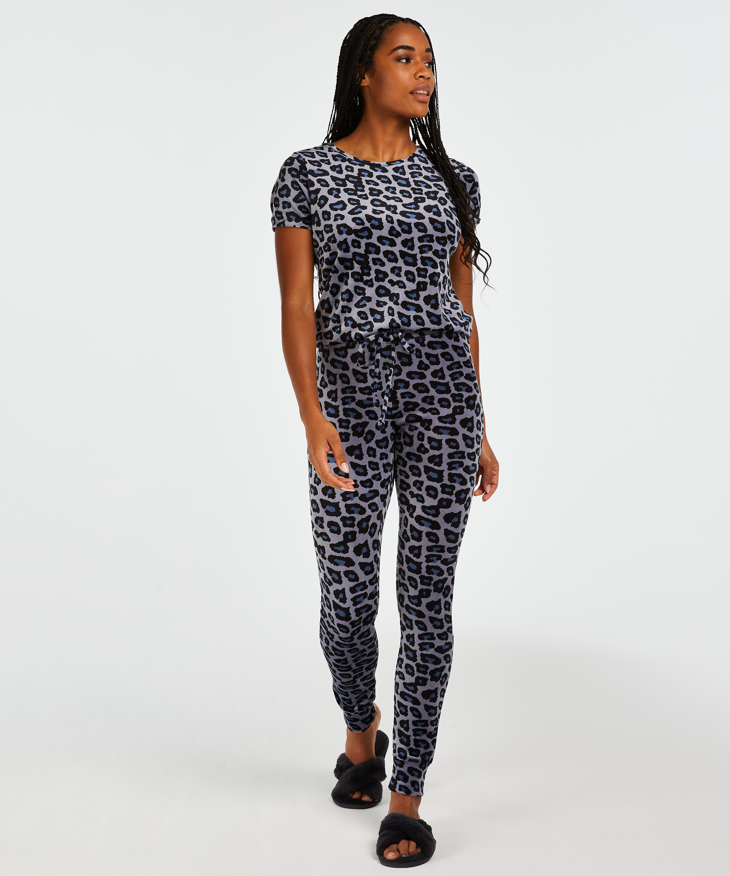 Velvet leggings, Grey, main