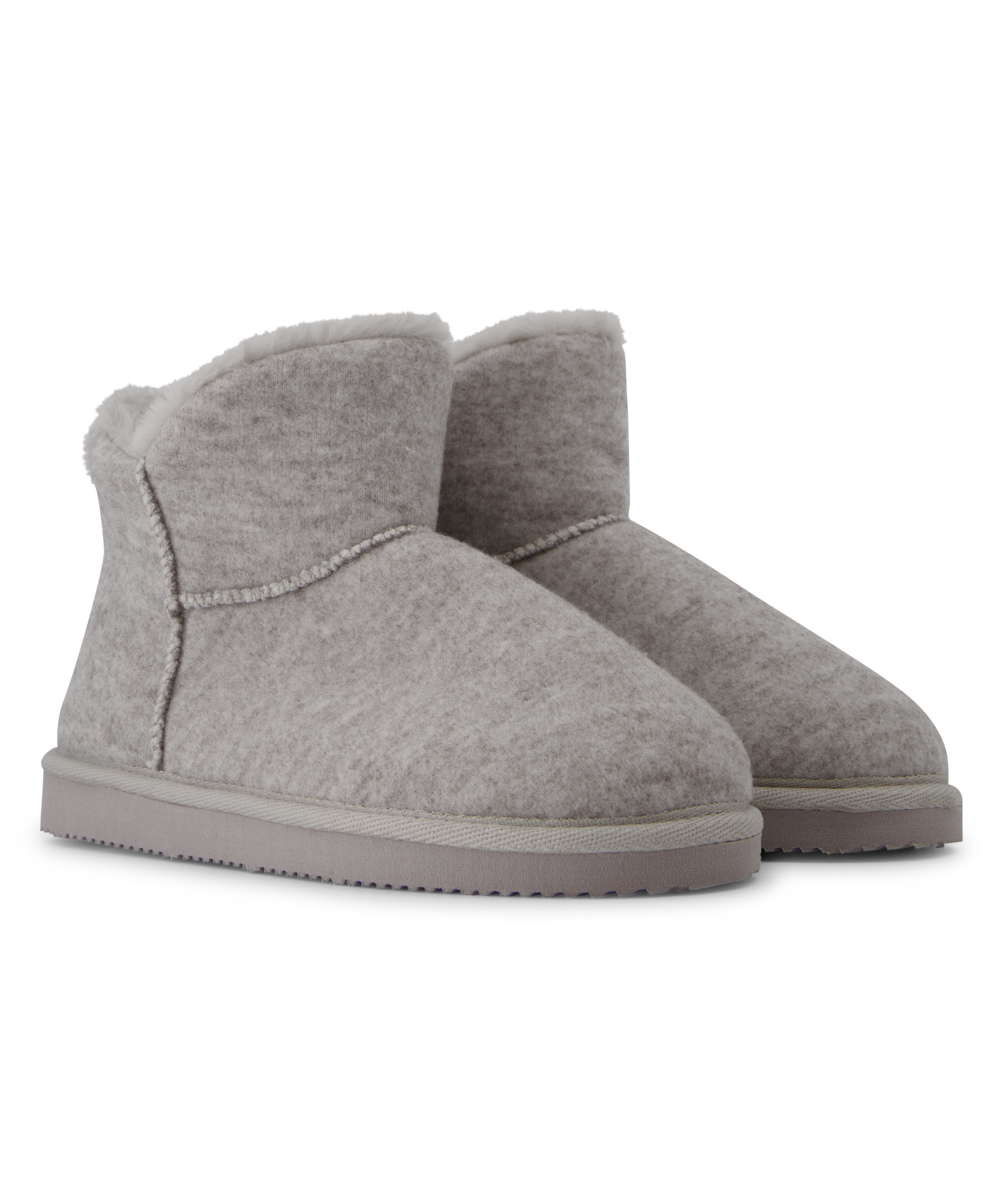 Knit Boot Slippers, Beige, main