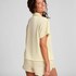 Satin Short-Sleeved Jacket, Yellow