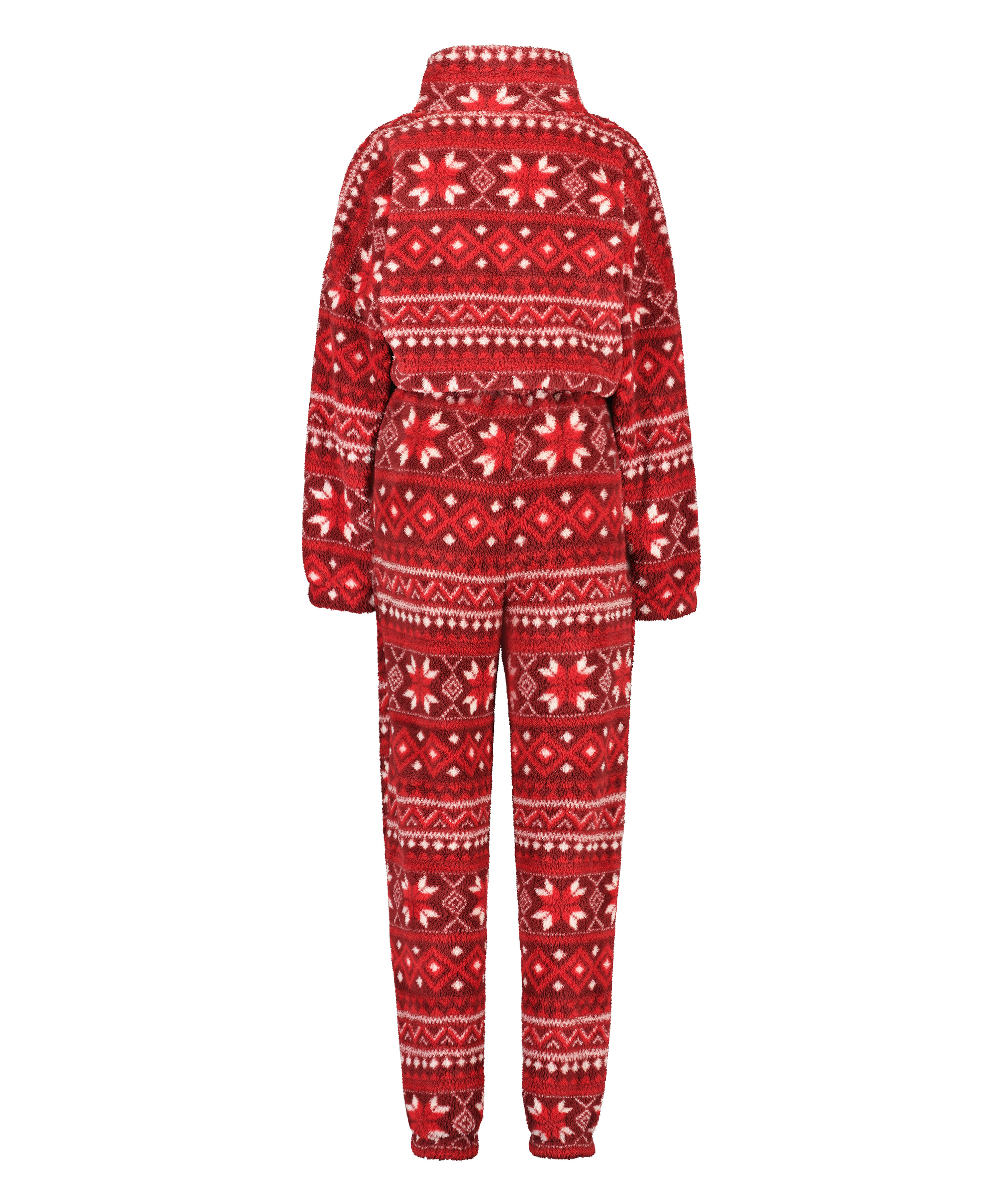 Fair Isle Flannel Fleece Onesie, Red, main