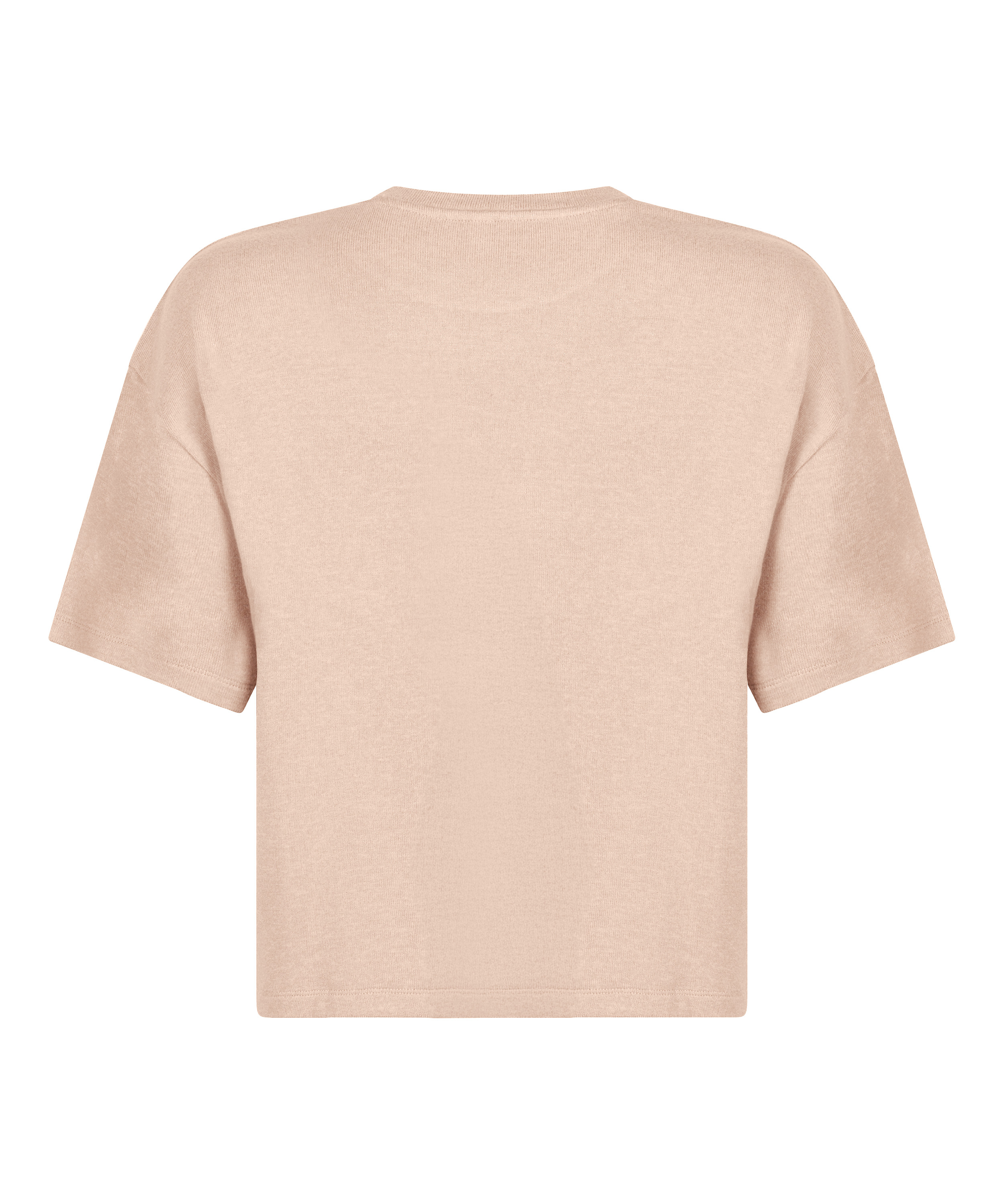 Brushed Jersey Pyjama Top, Beige, main