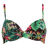 Padded bikini top Jungle fever twist, Black