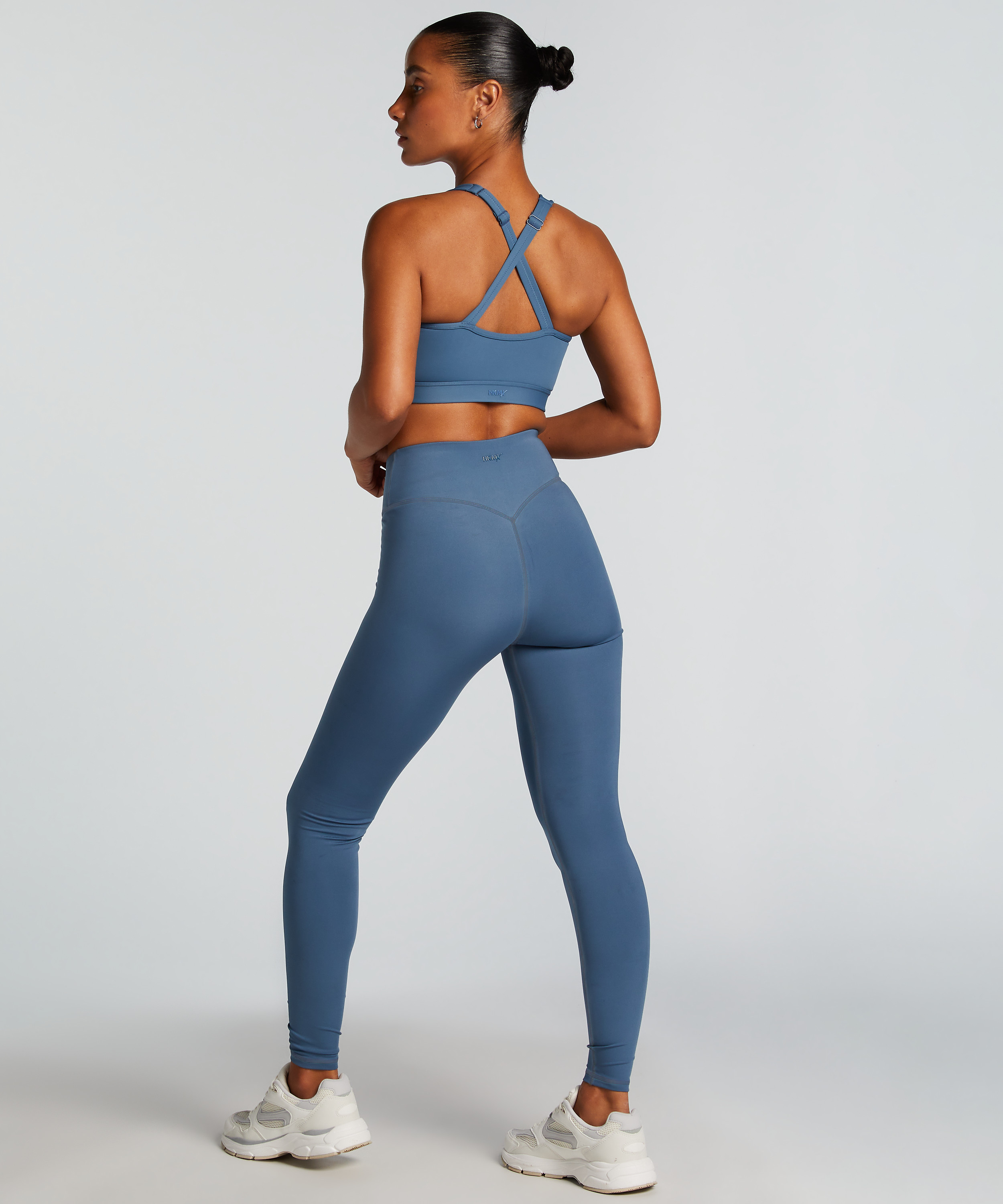 HKMX Crossed High Waisted Leggings, Blue, main