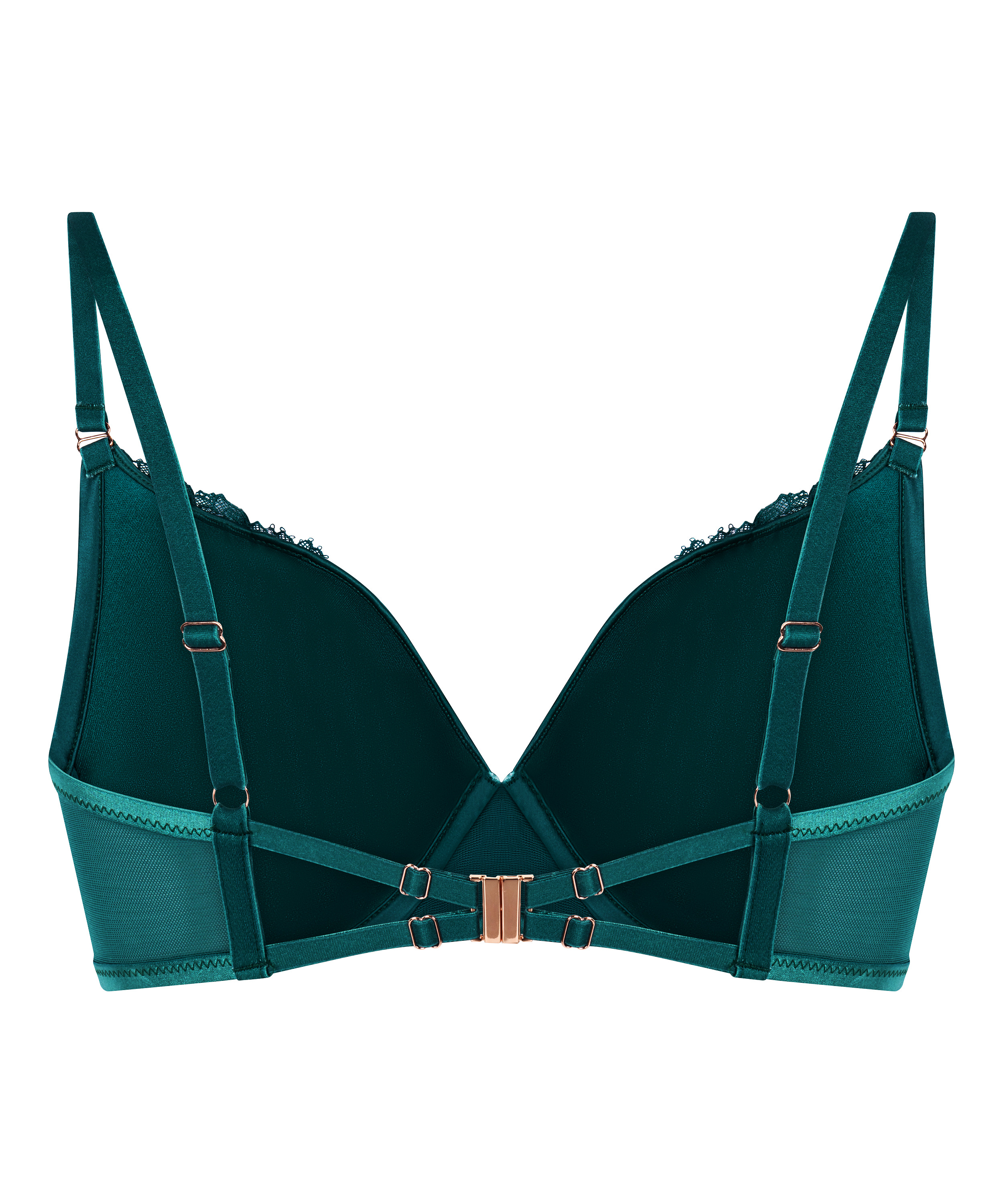 Julia Padded Underwired Longline Bra, Green, main