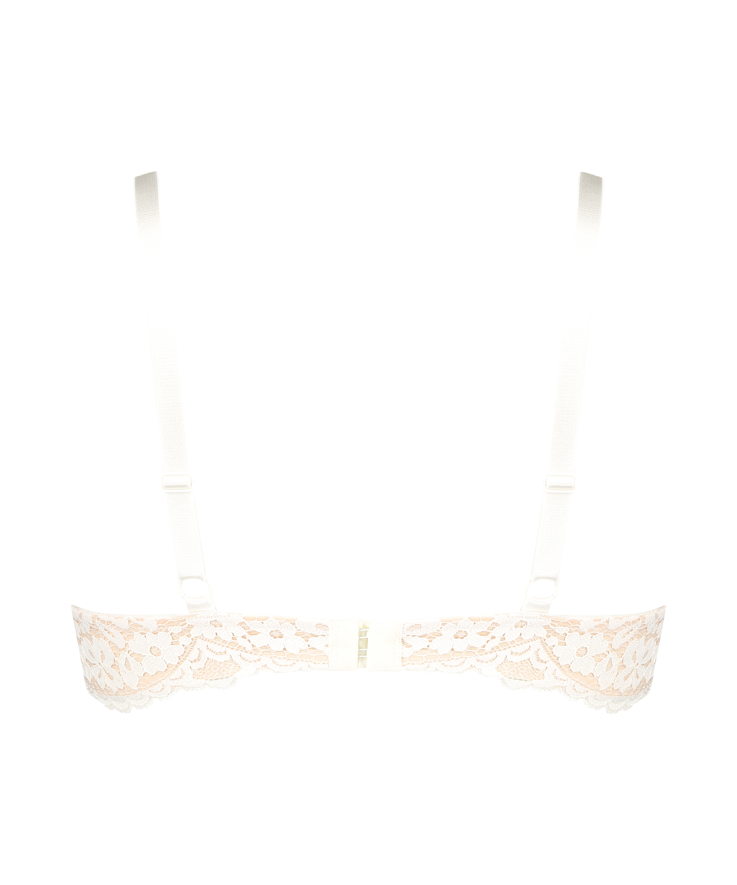 Rose Padded Non-Underwired Bra, White, main
