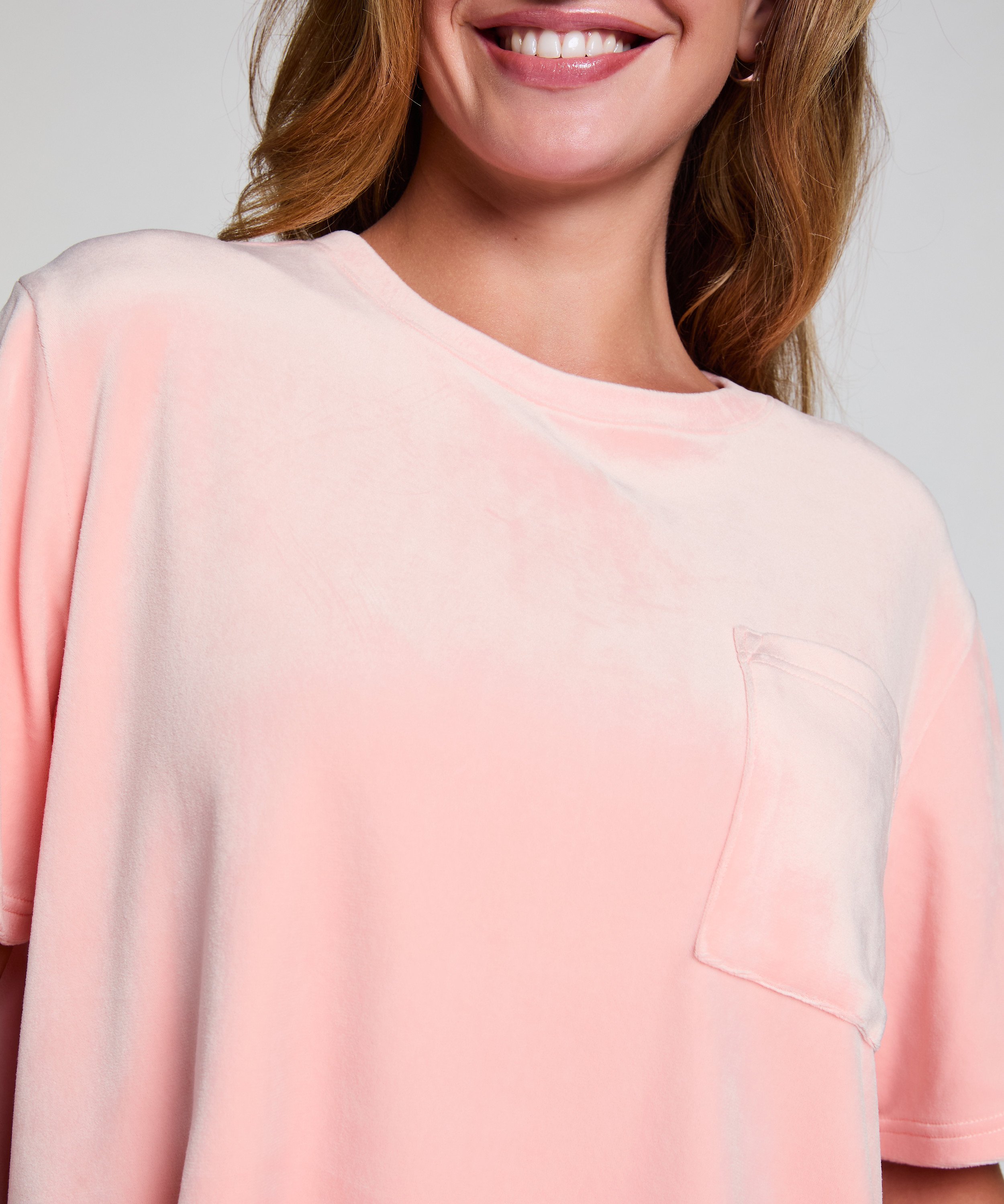 Top Velours Pocket, Pink, main