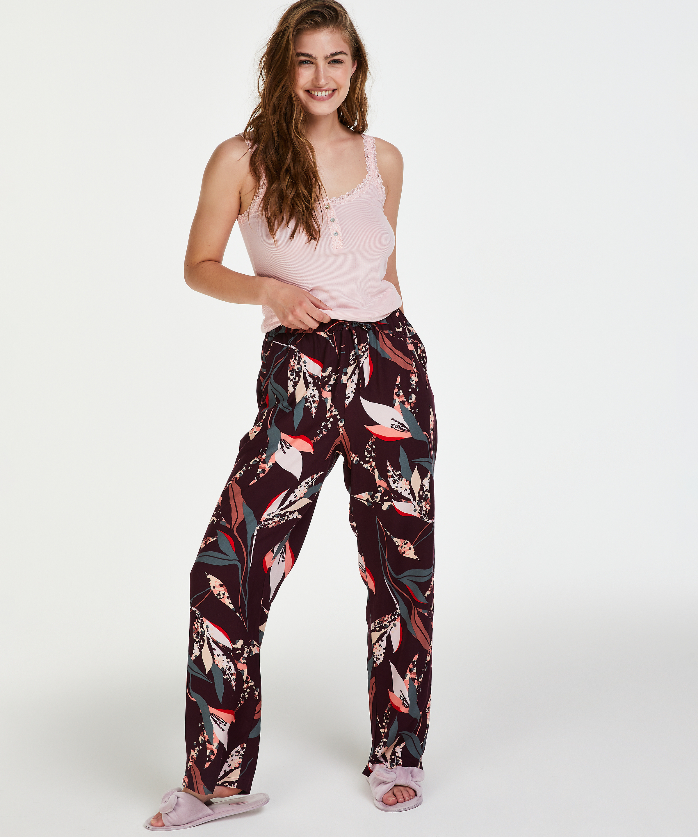 Woven Pyjama Bottoms, Red, main