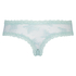 Floral Mesh V-shaped Brazilian Knickers, White
