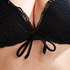 Crochet Bikini push-up Lurex Top, Black