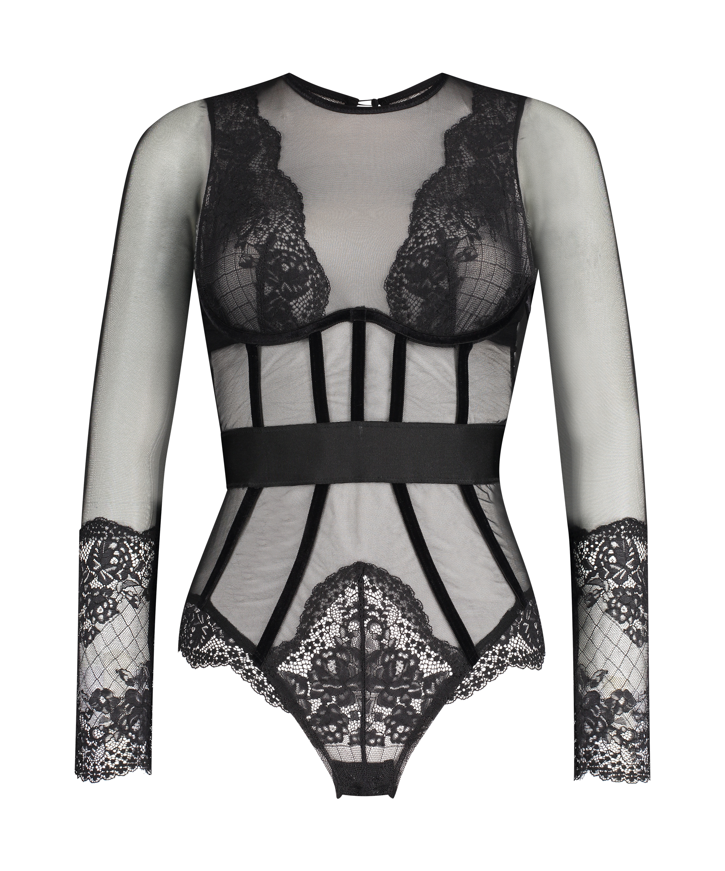 Priscilla Underwired Body Rebecca Mir, Black, main