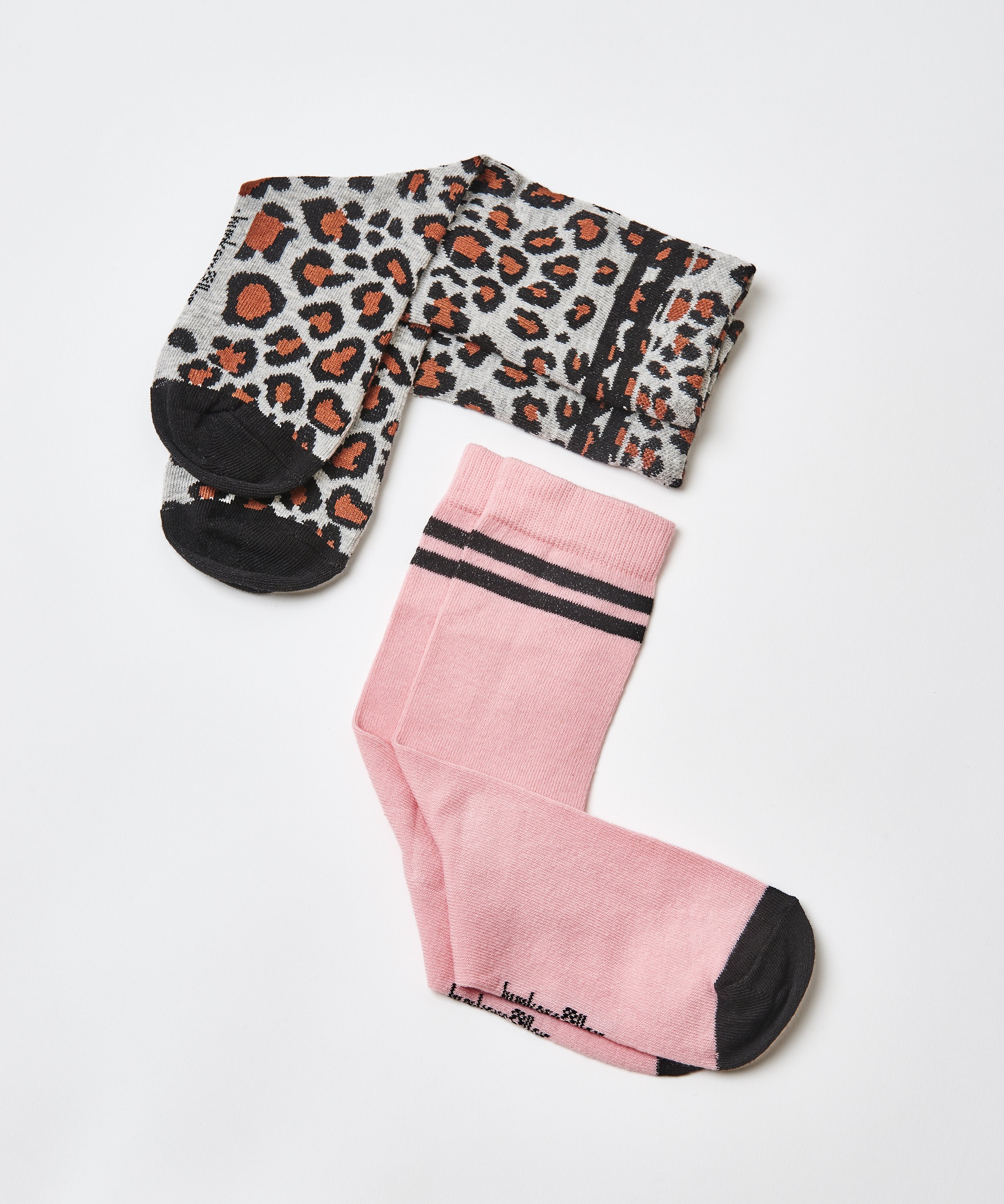 2 Pairs Cotton Socks, Grey, main