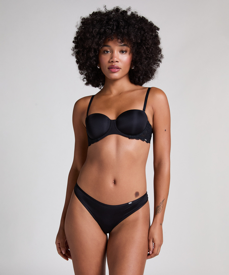 Angie Padded Underwired Strapless Bra, Black