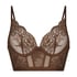 Honey Non-Padded Underwired Longline Bra, Brown