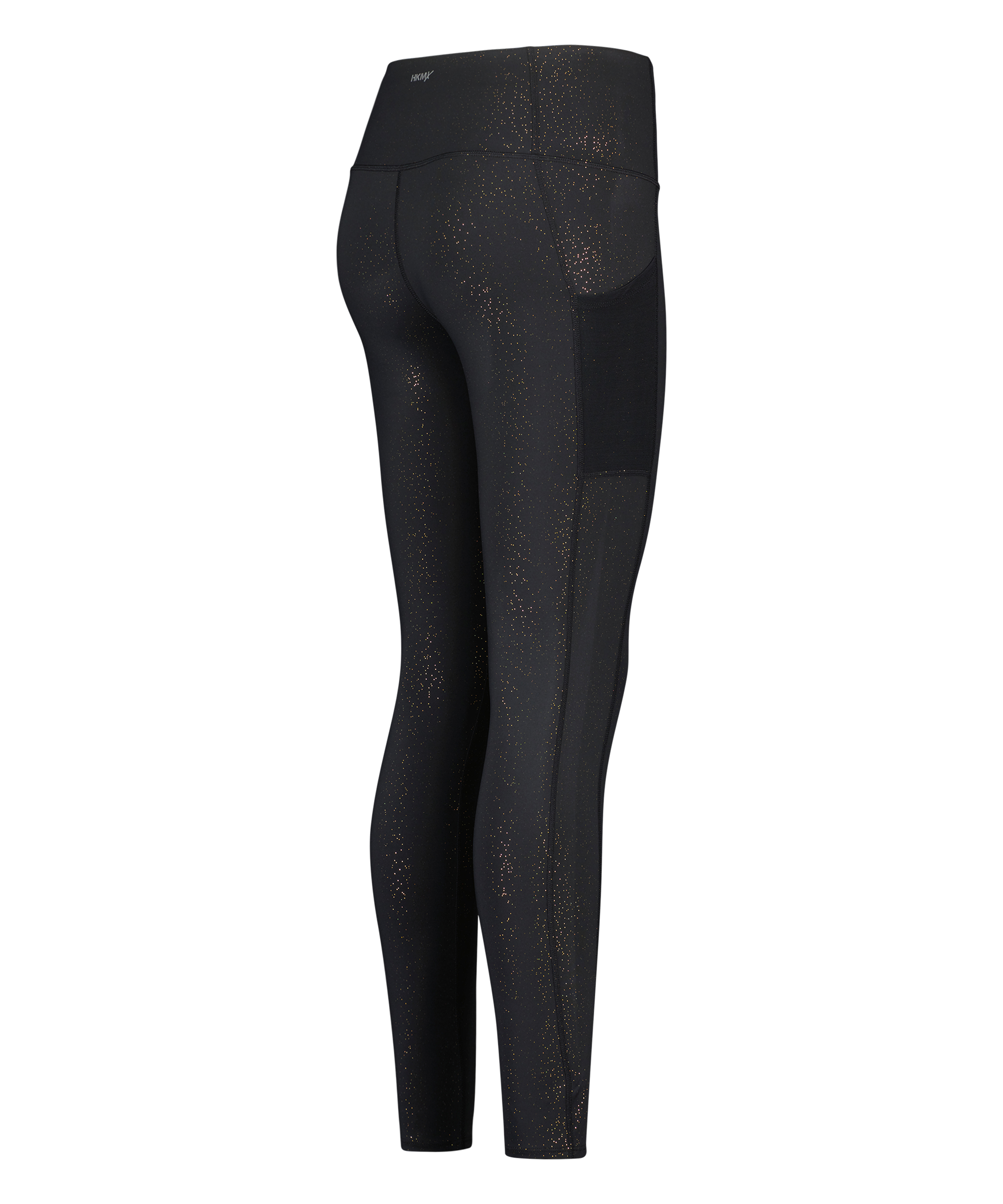 HKMX High-Waisted Sport Leggings Gold Glitter, Black, main