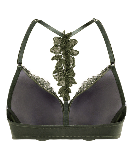 Amara Padded Underwired Push-Up Bra, Green