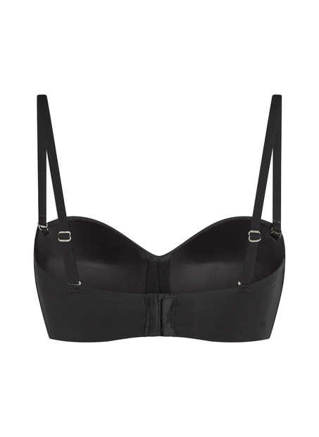 Smooth Padded Underwired Strapless Push-Up Bra, Black