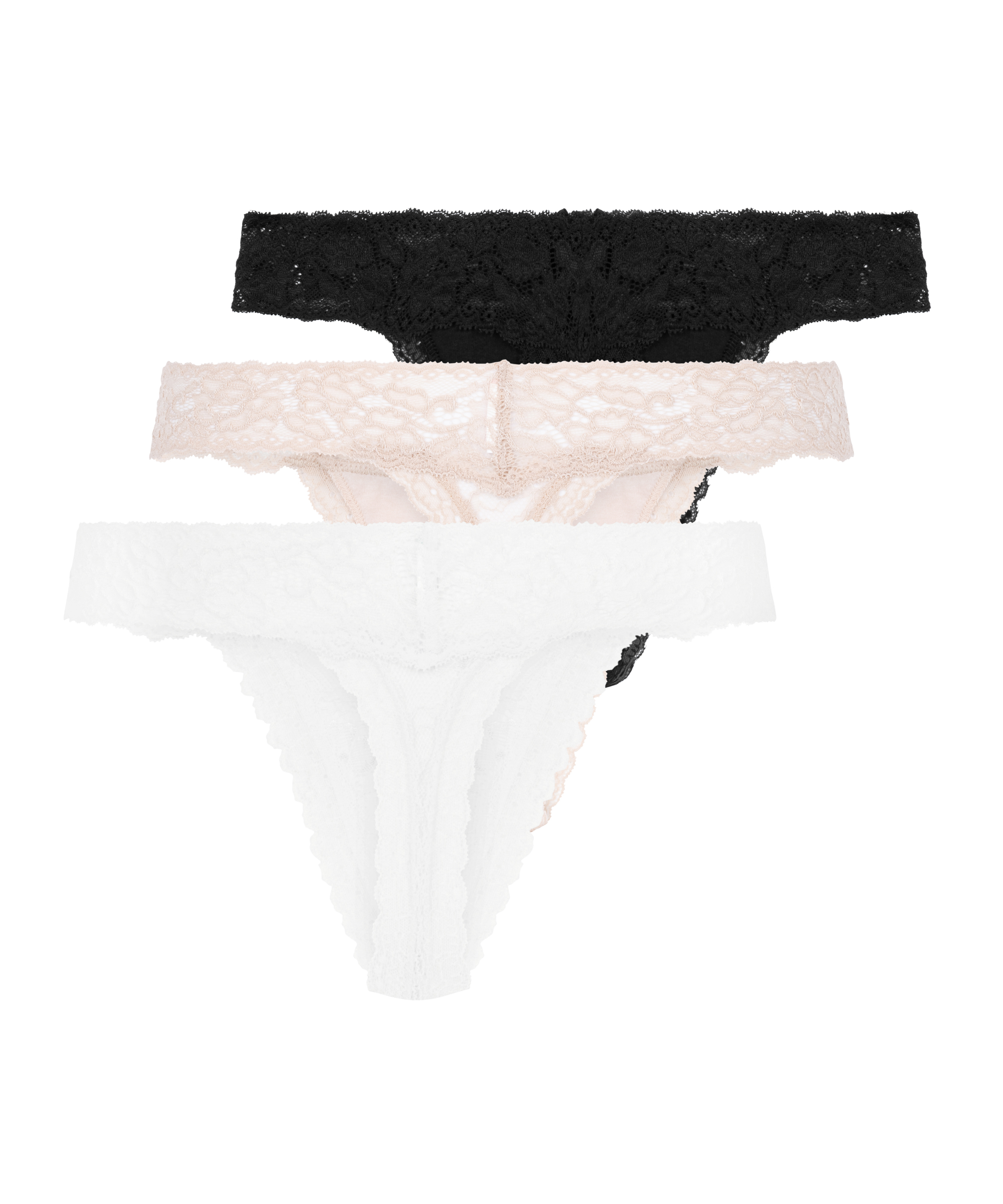 3-Pack Madison Thong, Black, main