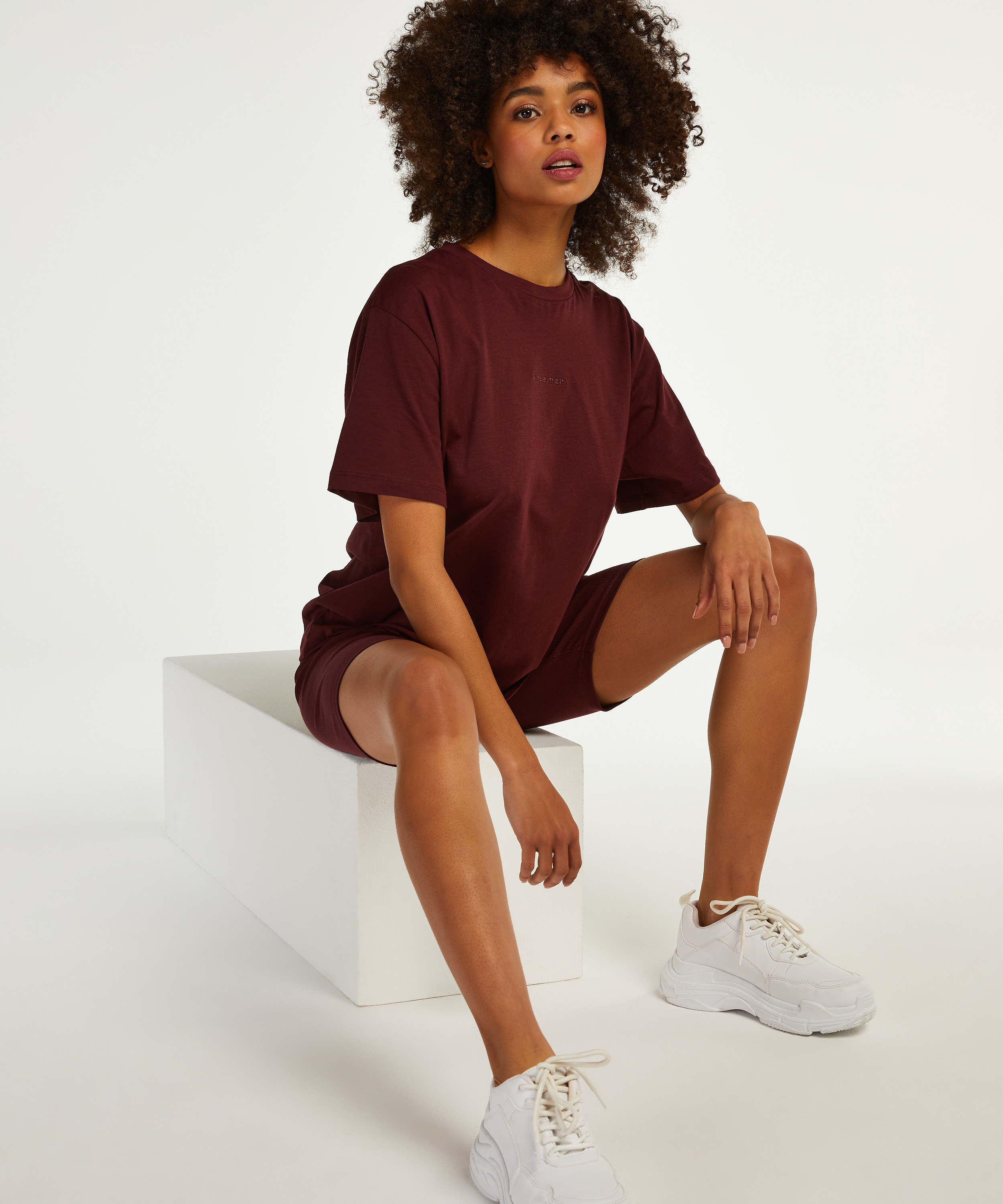 Biker Short Pyjama Set, Red, main