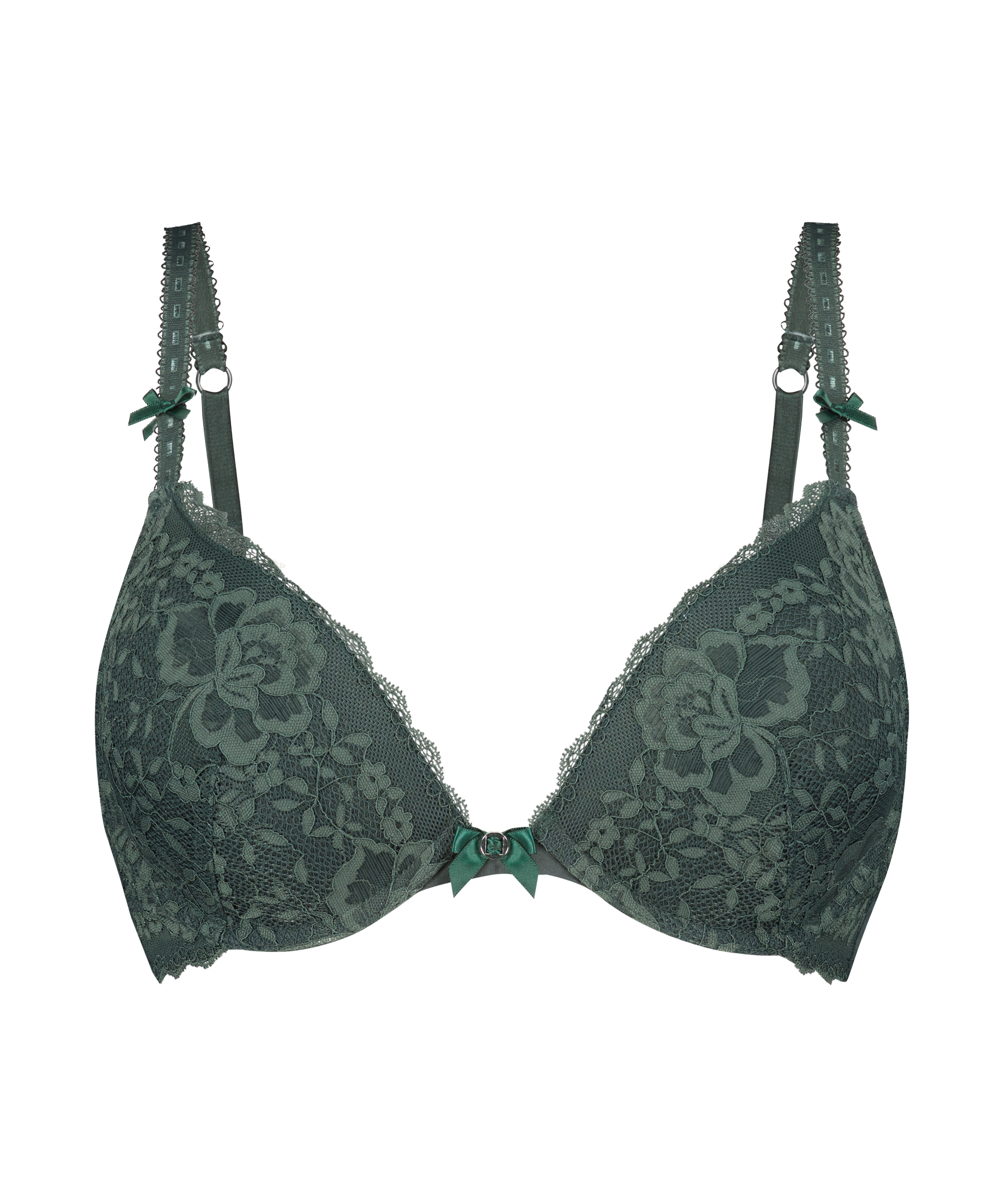 Maya Padded Underwired Push-Up Bra, Green, main