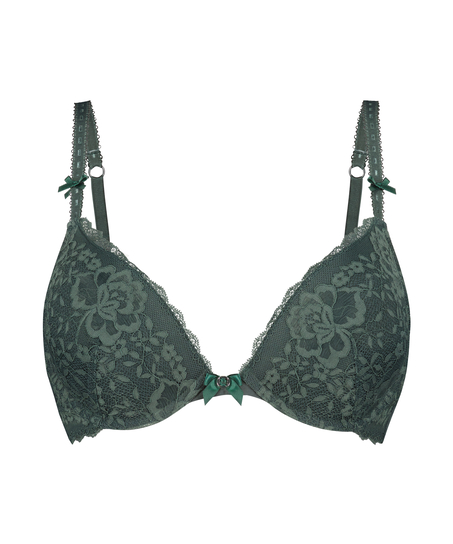 Maya Padded Underwired Push-Up Bra, Green