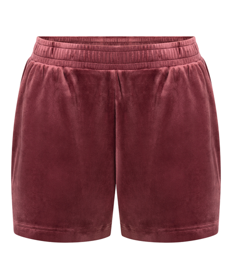 Velvet Pocket shorts, Red
