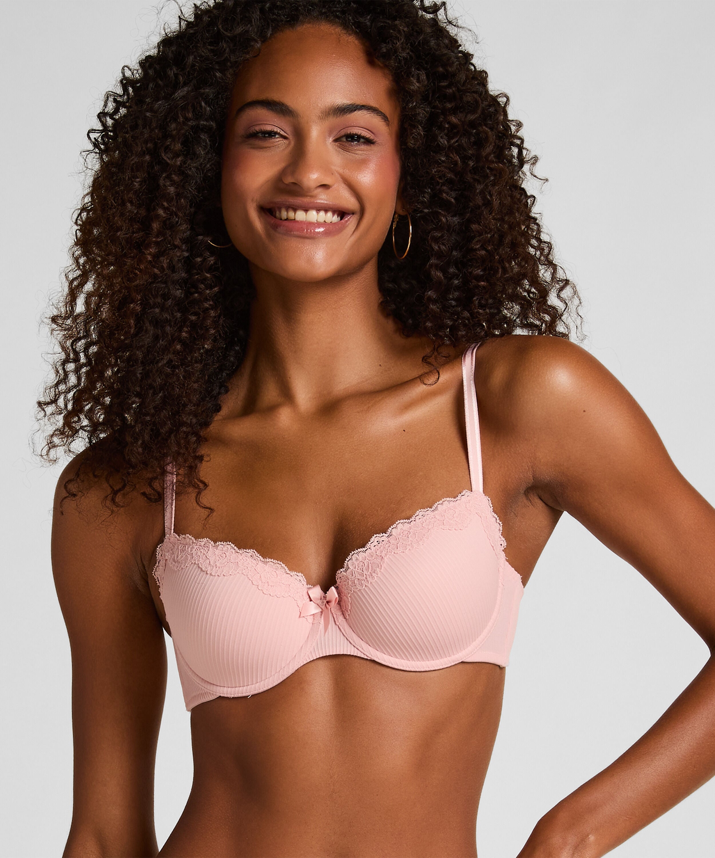 Lola Padded Underwired Bra, Pink Lola Padded Underwired Bra, Pink