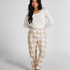 Flannel Pyjama Pants, Beige