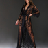 Long Allover Lace Kimono, Black