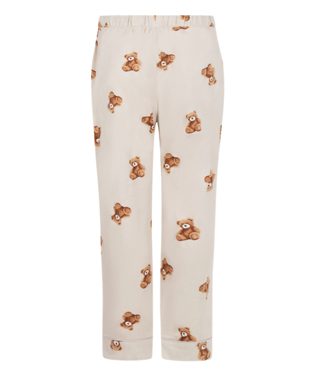 Pant Flannel Straight Bear, Beige