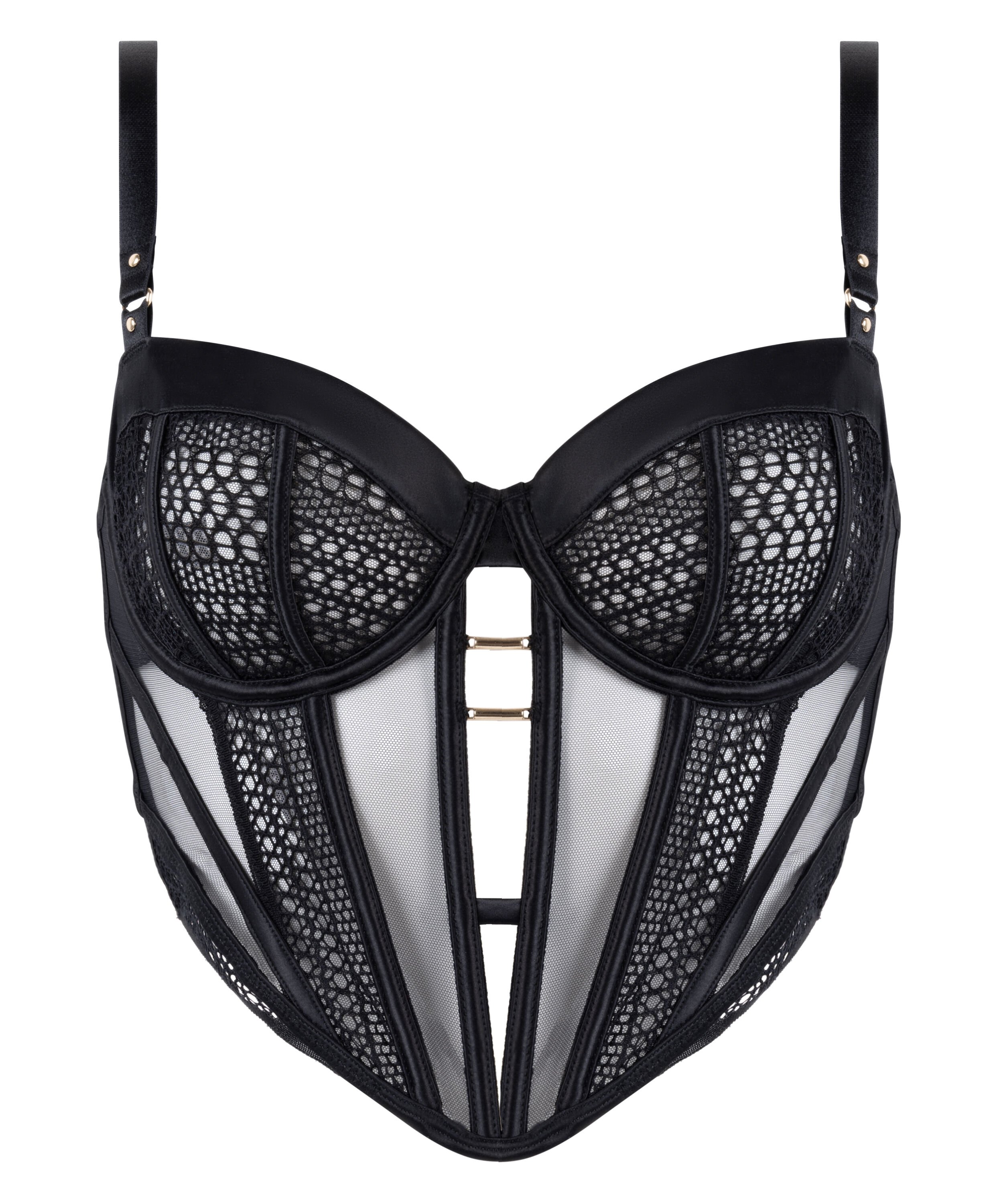 Missy Non-Padded Underwired Longline Bra, Black