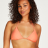 Peachy Triangle Bikini Top, Orange