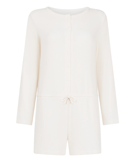 Onesie Short Jersey Rib, White